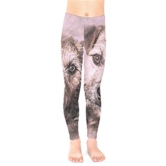 Dog Pet Terrier Art Abstract Kids  Legging by Celenk