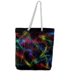 Background Light Glow Abstract Art Full Print Rope Handle Tote (large) by Celenk