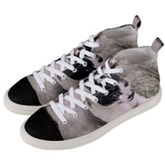 Cat Pet Art Abstract Vintage Men s Mid-top Canvas Sneakers by Celenk
