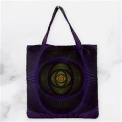 Fractal Blue Eye Fantasy 3d Grocery Tote Bag by Celenk