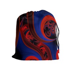 Fractal Abstract Pattern Circles Drawstring Pouches (extra Large) by Celenk