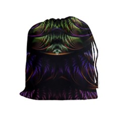 Fractal Colorful Pattern Fantasy Drawstring Pouches (extra Large) by Celenk