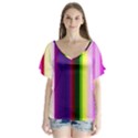 Abstract Background Pattern Textile 2 V-Neck Flutter Sleeve Top View1