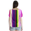 Abstract Background Pattern Textile 2 V-Neck Flutter Sleeve Top View2