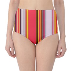 Abstract Background Pattern Textile High-waist Bikini Bottoms by Celenk