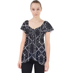 Design Art Pattern Decorative Lace Front Dolly Top by Celenk