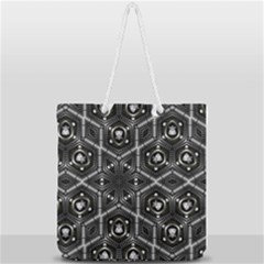 Design Art Pattern Decorative Full Print Rope Handle Tote (large) by Celenk