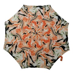 Marble Texture White Pattern Hook Handle Umbrellas (small) by Celenk