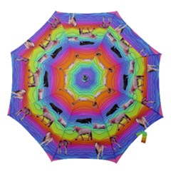 Horses In Rainbow Hook Handle Umbrellas (medium) by CosmicEsoteric