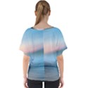 Wave Background Pattern Abstract Lines Light V-Neck Dolman Drape Top View2