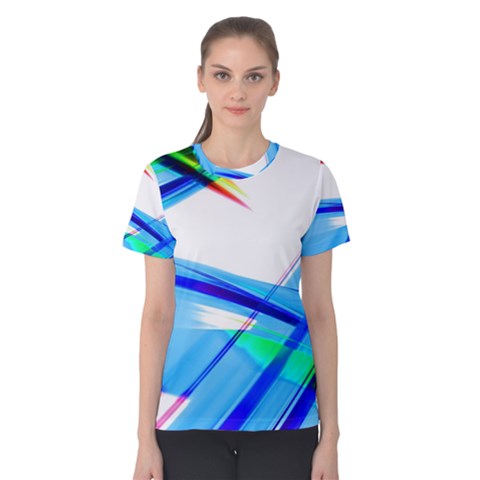 Lines Vibrations Wave Pattern Women s Cotton Tee by Celenk