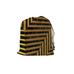 Modern Art Sculpture Architecture Drawstring Pouches (medium)  by Celenk