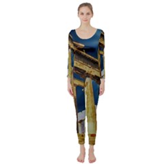 Athens Greece Ancient Architecture Long Sleeve Catsuit by Celenk