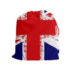 Union Jack London Flag Uk Drawstring Pouches (extra Large) by Celenk