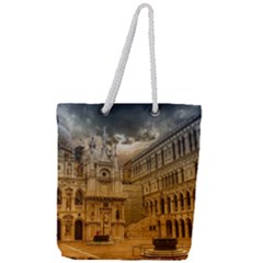 Palace Monument Architecture Full Print Rope Handle Tote (large) by Celenk