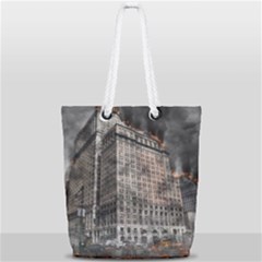World War Armageddon Destruction Full Print Rope Handle Tote (small) by Celenk