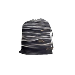 Texture Background Water Drawstring Pouches (small)  by Celenk