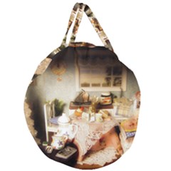 Dollhouse Christmas Giant Round Zipper Tote by snowwhitegirl
