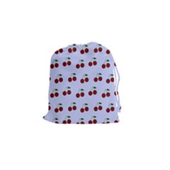 Blue Cherries Drawstring Pouches (small)  by snowwhitegirl
