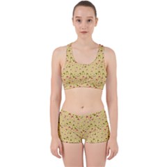 Hats Pink Beige Work It Out Sports Bra Set by snowwhitegirl