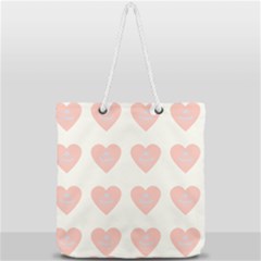 Cupcake White Pink Full Print Rope Handle Tote (large) by snowwhitegirl
