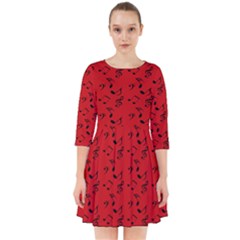 Red Music Smock Dress by snowwhitegirl