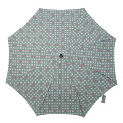 Pink Peach Grey Eggs On Teal Hook Handle Umbrellas (small) by snowwhitegirl