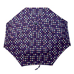 Peach Purple Eggs On Navy Blue Folding Umbrellas by snowwhitegirl