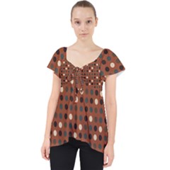 Grey Eggs On Russet Brown Lace Front Dolly Top by snowwhitegirl