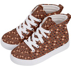 Grey Eggs On Russet Brown Kid s Hi-top Skate Sneakers by snowwhitegirl