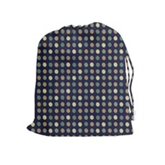 Beige Blue Cream Eggs On Grey Blue Drawstring Pouches (extra Large) by snowwhitegirl