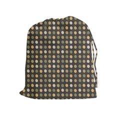 Grey Beige Eggs On Dark Grey Drawstring Pouches (extra Large) by snowwhitegirl
