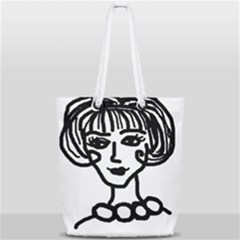 20s Girl Full Print Rope Handle Tote (small) by snowwhitegirl