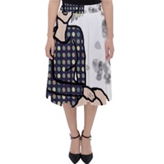 Girl Sitting Folding Skater Skirt by snowwhitegirl