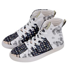 Girl Sitting Men s Hi-top Skate Sneakers by snowwhitegirl