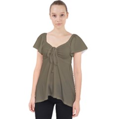Rainy Brown Lace Front Dolly Top by snowwhitegirl