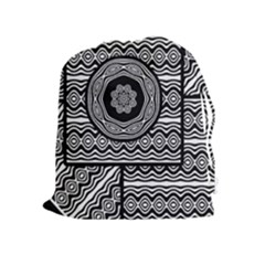 Wavy Panels Drawstring Pouches (extra Large) by linceazul