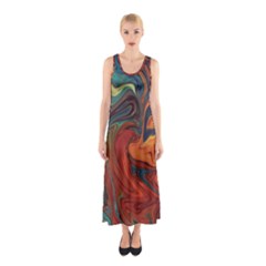 Creativity Abstract Art Sleeveless Maxi Dress by Nexatart