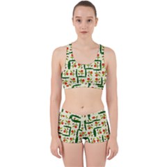 Plants And Flowers Work It Out Sports Bra Set by linceazul
