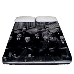 1927 Solvay Conference On Quantum Mechanics Fitted Sheet (queen Size) by thearts