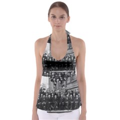 1927 Solvay Conference On Quantum Mechanics Babydoll Tankini Top by thearts