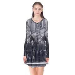1927 Solvay Conference On Quantum Mechanics Flare Dress by thearts