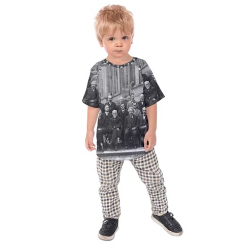 1927 Solvay Conference On Quantum Mechanics Kids Raglan Tee by thearts