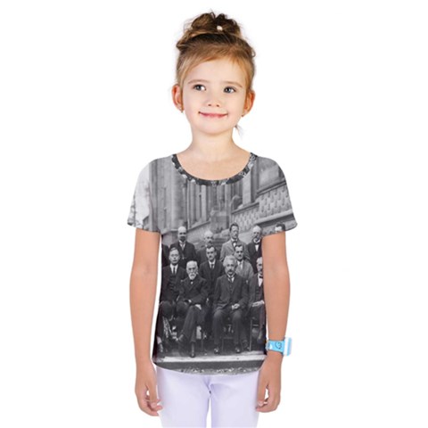 1927 Solvay Conference On Quantum Mechanics Kids  One Piece Tee by thearts