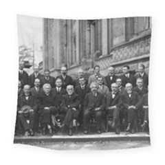 1927 Solvay Conference On Quantum Mechanics Square Tapestry (large) by thearts
