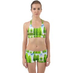 Landscape Nature Background Back Web Sports Bra Set by Nexatart