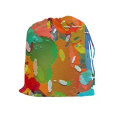 Background Colorful Abstract Drawstring Pouches (extra Large) by Nexatart