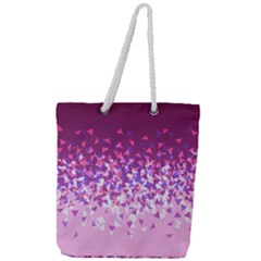 Pink Disintegrate Full Print Rope Handle Tote (large) by jumpercat