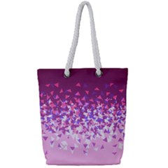 Pink Disintegrate Full Print Rope Handle Tote (small) by jumpercat