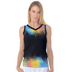 Frame Border Feathery Blurs Design Women s Basketball Tank Top by Nexatart